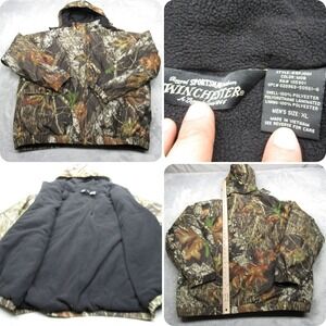 Winchester Jacket‎ Mens XL Green Camo Fleece Lined Insulated Waterproof Hunting